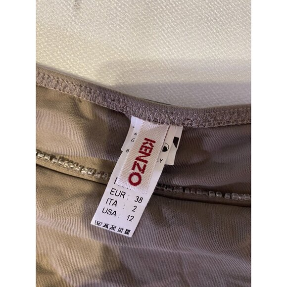 KENZO Tan Nude Two Piece Bikini Set Top Sz 34C + Bottom Sz 12 Bathing Suit - Picture 10 of 16